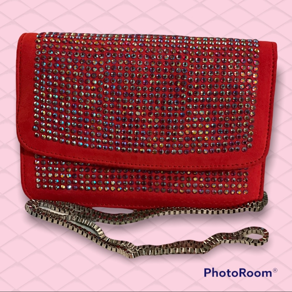 Big Buddha mini rhinestoned purse